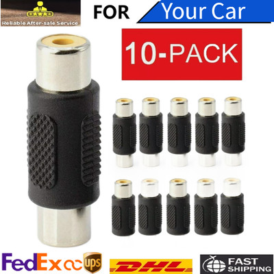 10 PACK AV RCA Female to Female Audio Video Jack Coupler Adapter Connector