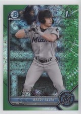2022 Bowman Chrome Prospects Green Mini-Diamond Refractor /99 Brady Allen 12in