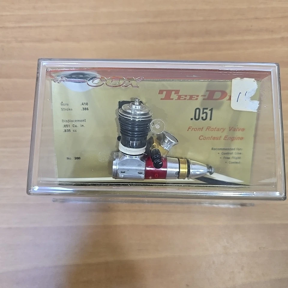 Vintage COX TEE-DEE .051 Front Rotary Valve Contest Model Plane Engine No. 200 - Image 3 of 4