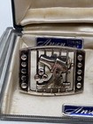 Vintage Cannons Anson Sterling Cufflinks with Box Complete with Tags 25g — photo 2