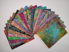 Lot of 20 Fat Quarters  Cotton Batik Quilt Fabric Bundle  3 