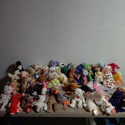   Ty Beanie Baby Lot 55 Unique All Clean With Tags Include Retired.