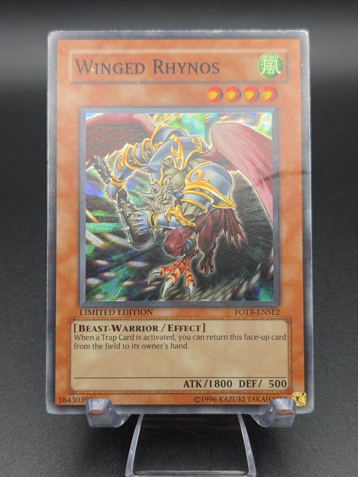 Winged Rhynos FOTB-ENSE2 YuGiOh Force of the Breaker trading card — raw and PSA graded price guide