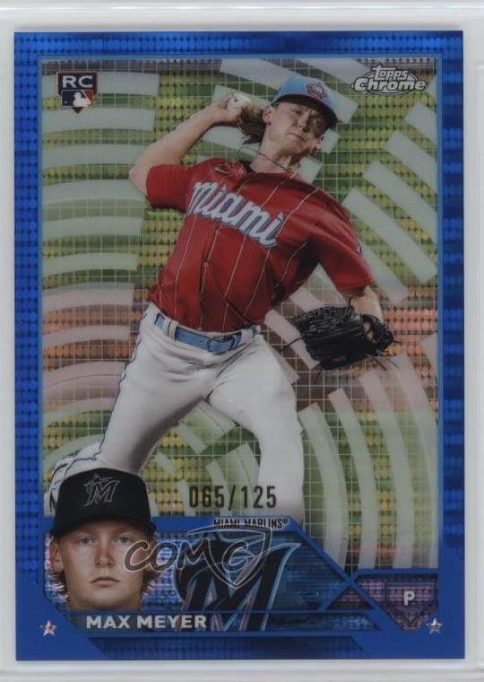 2023 Topps Chrome Blue Sonar Refractor 65/125 Max Meyer #104 0if0