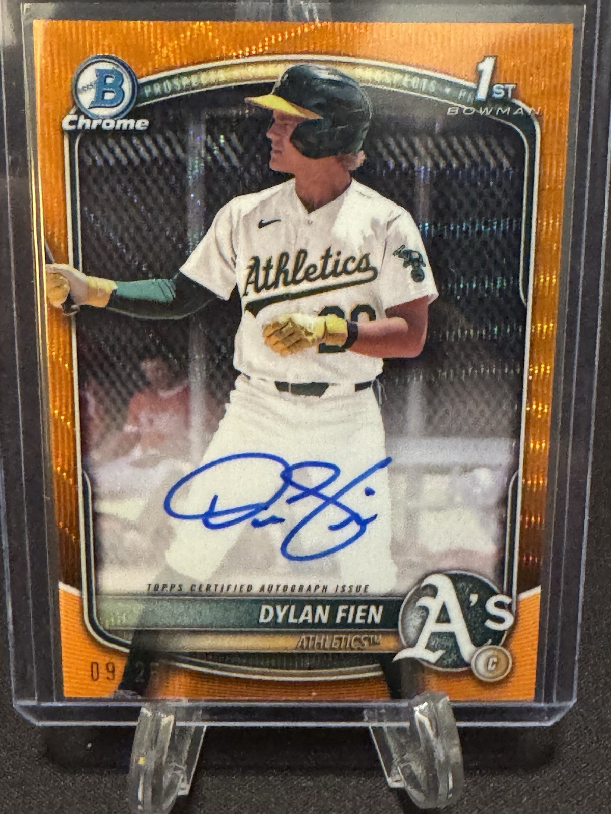 2025 Bowman Chrome Prospect Autograph #CPA-DF  Orange  DYLAN FIEN  /25