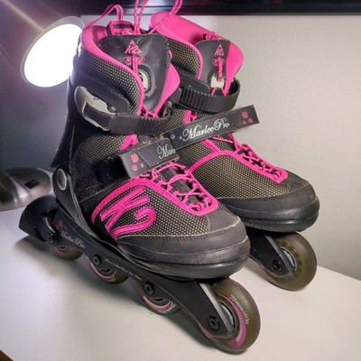 K2 Marlee Pro Adjustable Inline Skates Pink Black Girls Youth US 4-8 EUR 35-40