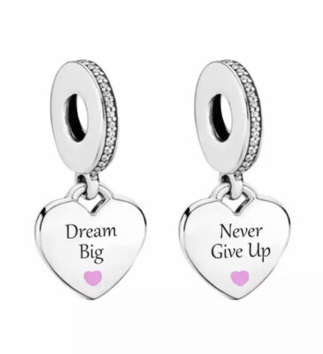 TRAUM GROSS NIE AUFGEBEN CHARM & ETUI ECHT   925 STERLING SILBER GESCHENK