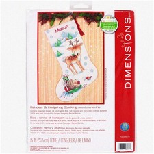 Whimsical Woodland Friends Personalized Stocking Kit - Cross Stitch Reindeer  H
