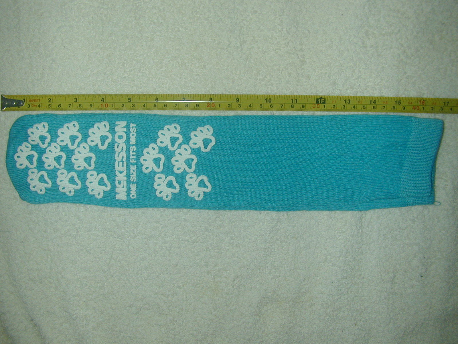 6 Pair McKesson Slipper Hospital Socks One Size Fits Most Teal Above