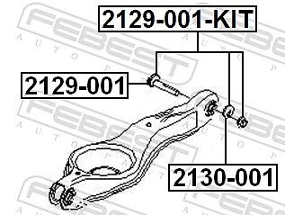 FEBEST 2130-001 Nachlaufschale, Achskörper für ,FORD,FORD ASIA & OCEANIA,FORD AU - Bild 2 von 2