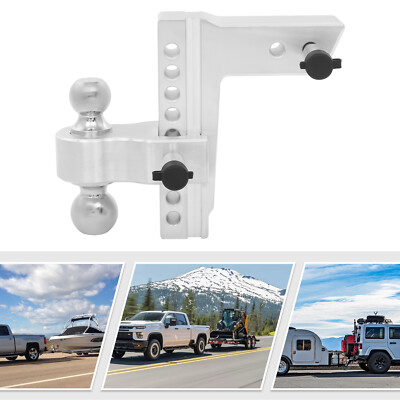 8'' inch Adjustable Trailer Hitch Heavy Duty Tow Hitch?2.5'' Receiver 3 Ball Heads