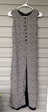 Julian Taylor Lagenlook Midi Dress Womens 8 Animal print black double layer