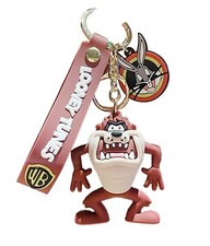 Tasmanian Devil Taz Cartoon Character 3D Silicone Charm Keychain Keyring