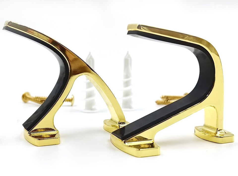 Gun Rack for Wall, Brass Gun Hook, Rifle Hanger Wall Mount, Hang Most