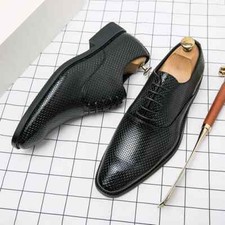 Business Shoes Men's Oxford Derby Pointed Toe Office Wedding Formal Shoes Men