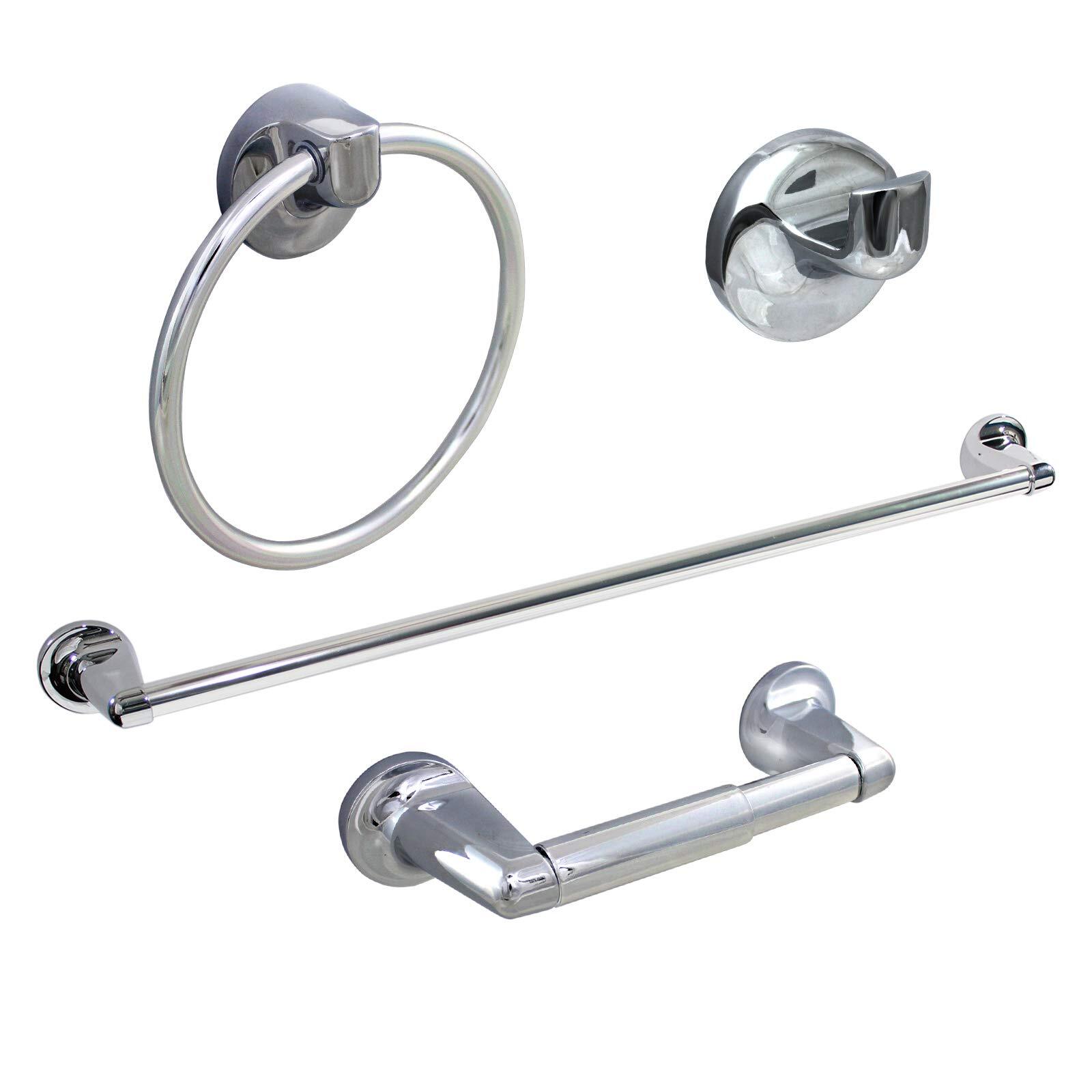Formosa Design Hardware 4-Piece Bathroom Accessories Set (Polished Chrome)
