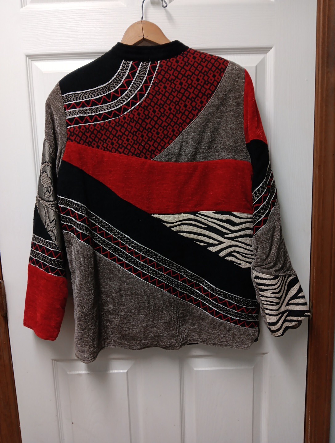 Indigo Moon Patchwork Jacket Coat Tapestry  Sm Bo… - image 7