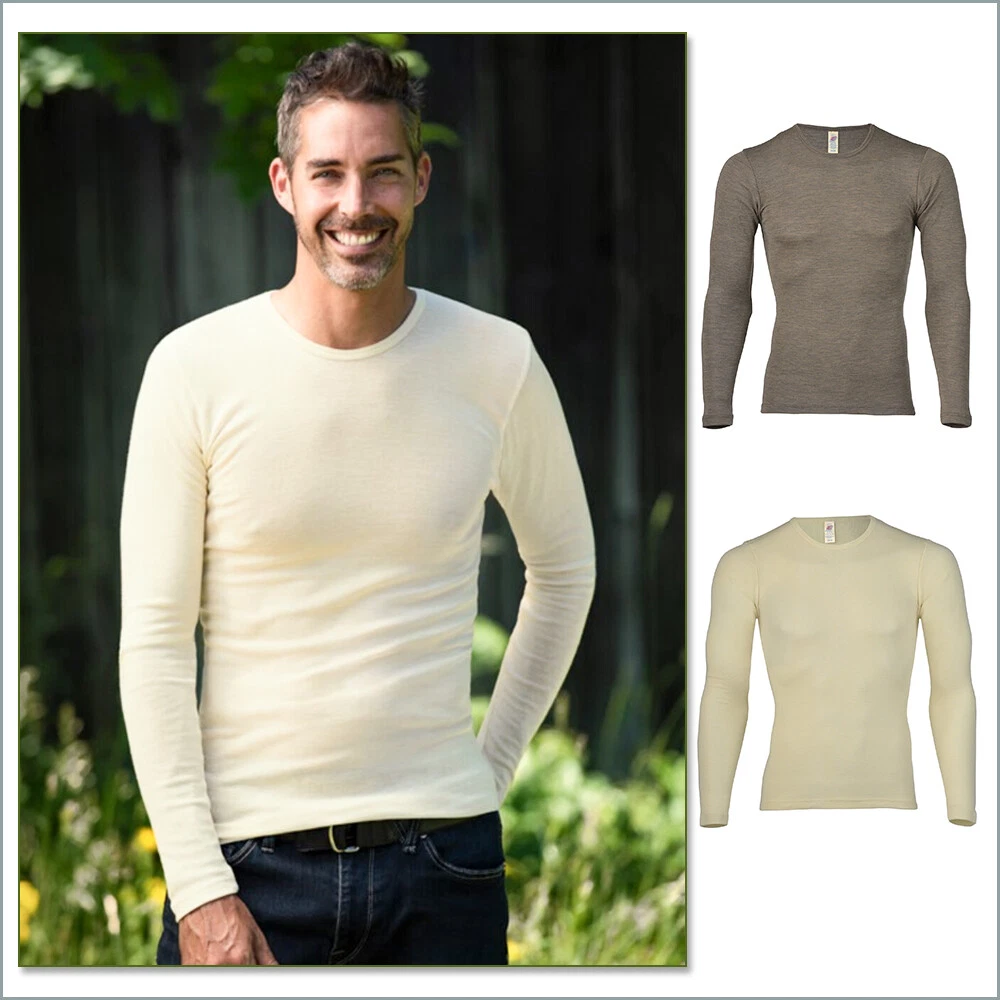ENGEL Men's Underwear Base Layer Long Sleeve Top, Organic Merino Wool Silk