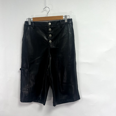 Anthropologie Avec Les Filles Kunstledershorts. Schwarz. UK 10.