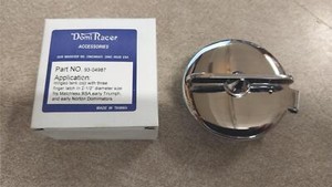 EMGO Chrome Flat Top Gas Cap For Vintage Triumph Motorcycles - Classic British Style