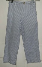 HARTSTRINGS blue Seersucker Striped Cotton Adjustable Waist Pants. Boys 6
