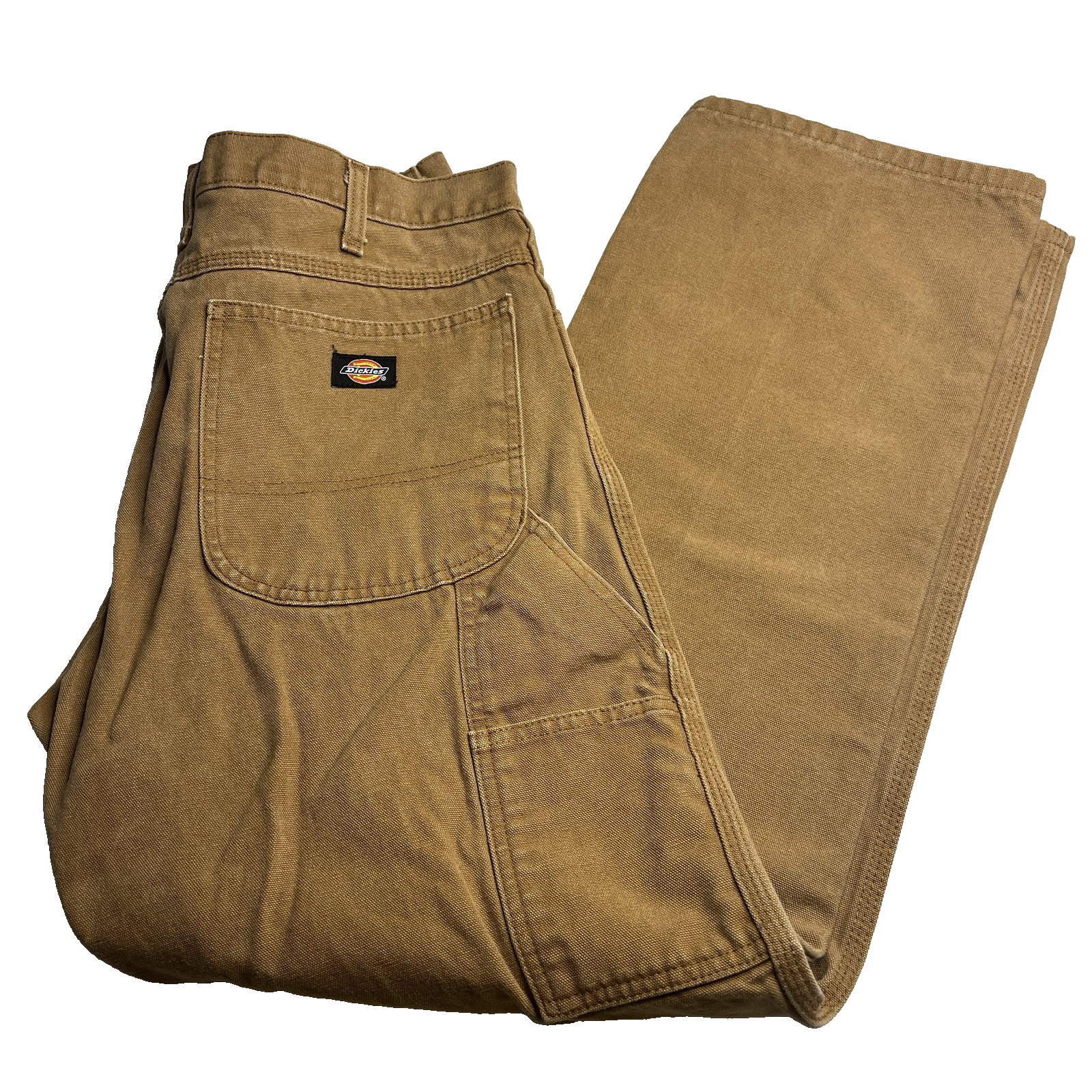 Dickies Carpenter Work Pants for Men 34X32 Mustard Brown Durable Canvas Outdoor