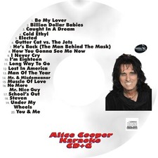 CUSTOM KARAOKE ALICE COOPER 20 GREAT SONG cdg CD G HARD-TO-FIND I NEVER CRY MORE