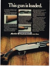 1972 Marlin 120 Magnum Pump Shotgun Vintage Print Ad 