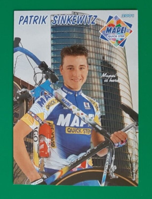 CYCLING cycling card PATRIK SINKEWITZ team MAPEI Quick Step 2001