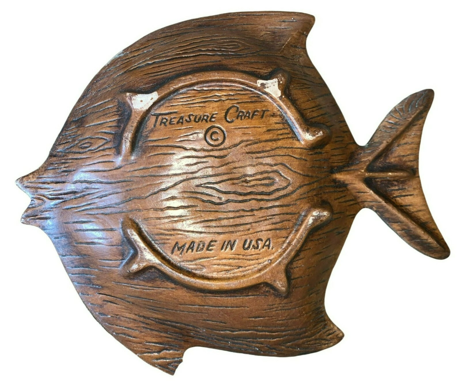 Vintage Treasure Craft Maine Fish Ashtray/Trinket Dish Made in USA Pottery