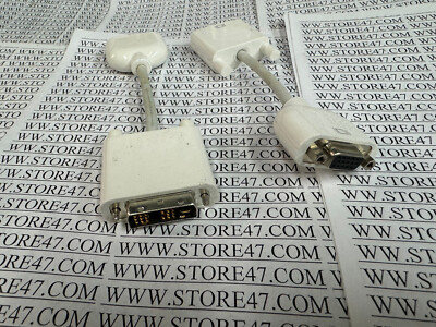 2pcs Genuine Apple 603-8525 Male DVI to Female VGA Adapter Cable Mac Mini Pro G5