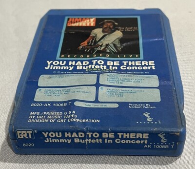 Vintage 1978 Jimmy Buffet You Had To Be There Live Concert 8 Track