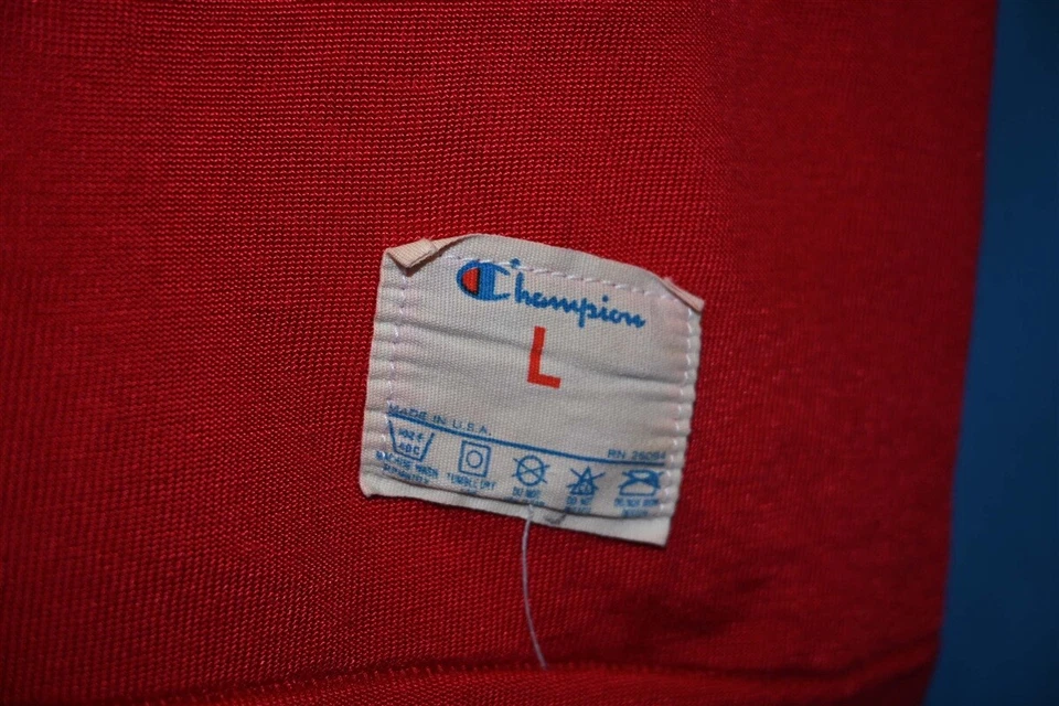 vintage 80s BOSTON UNIVERSITY TERRIERS 88 RED FOOTBALL JERSEY t-shirt COLLEGE L - Image 3 of 4