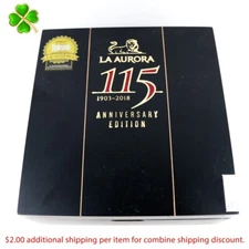 La Aurora Belicoso 115 Anniversary Empty Wood Cigar Box 7" x 7.25" x 2.75"