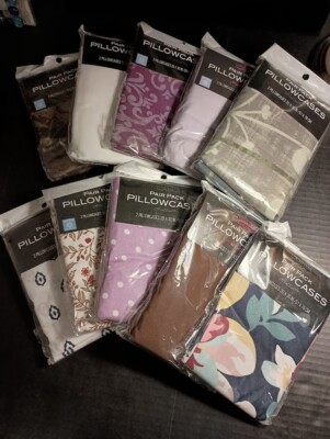 1 Pair NEW Standard (20x30) Sutton Luxury Home Fashions Polyester Pillowcases