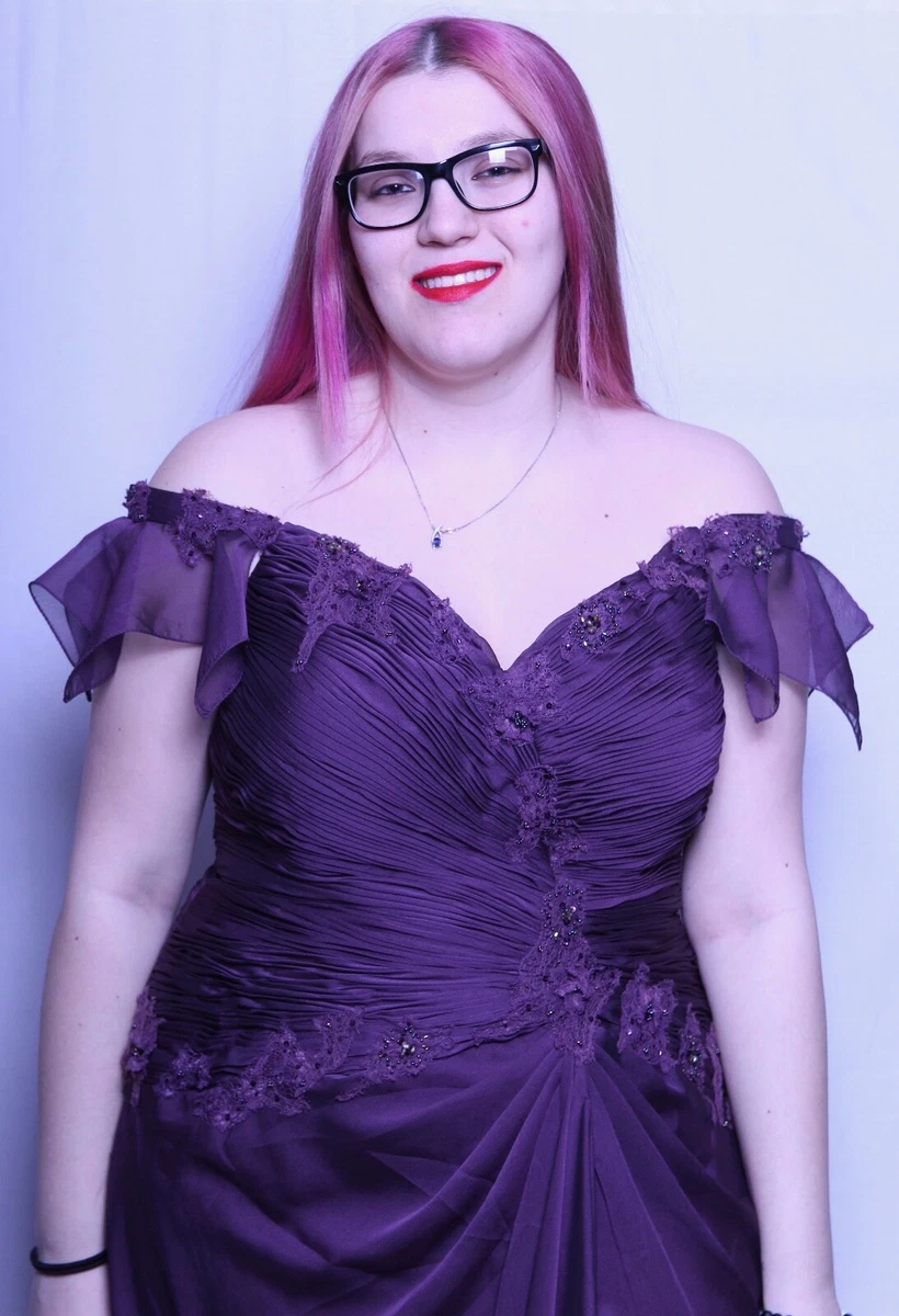 Eggplant chiffon best sale dress