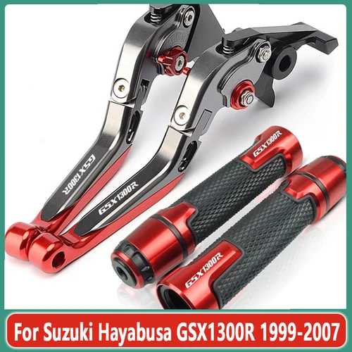 New For Suzuki Hayabusa GSX1300R 1999-2007 Brake Clutch Levers Handlebar Grips - Imagen 11 de 12