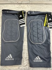 Lot Of 2- L Adidas Techfit Climacool Ironskin Gray Grey Knee Sleeve Pad Leg