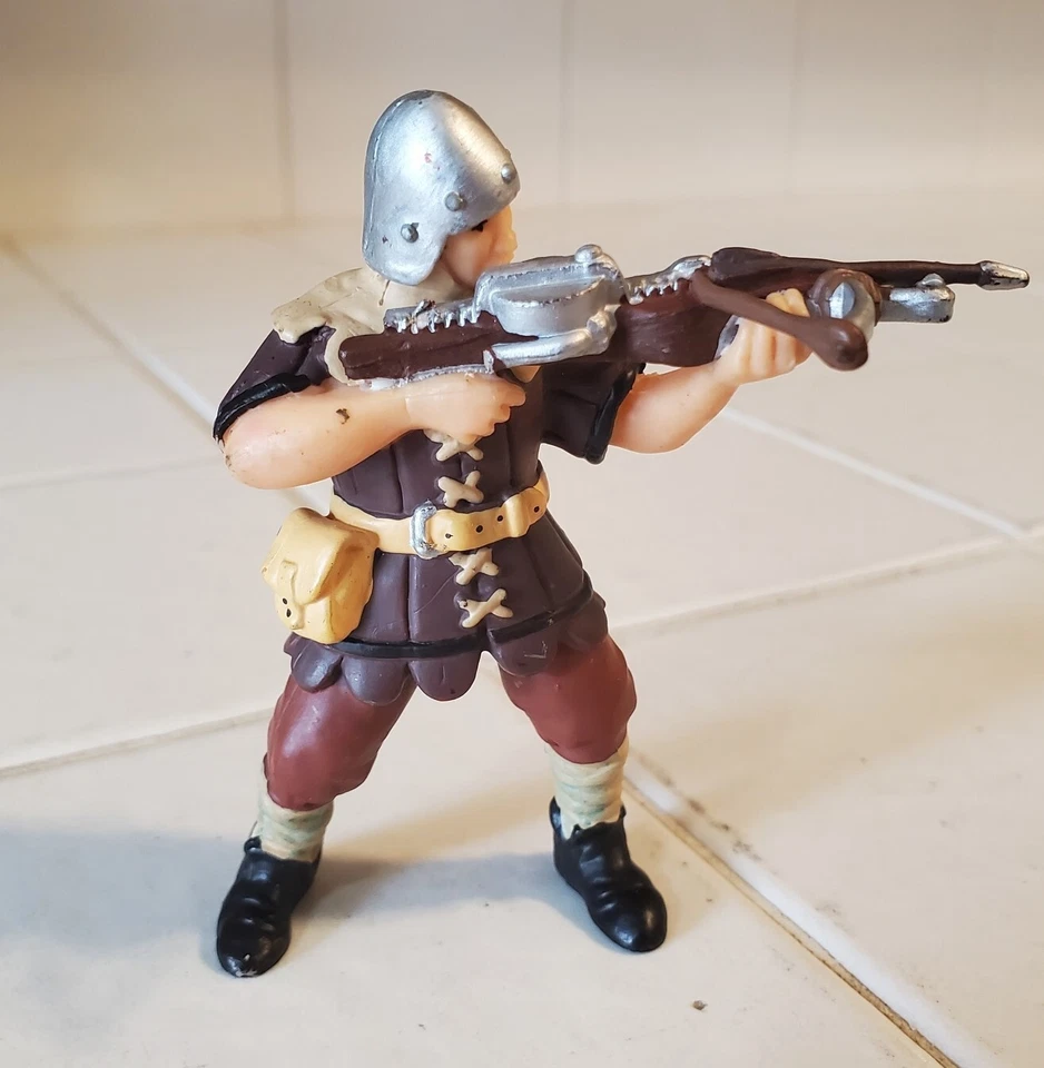 Figura Ballesta Caballero Medieval PAPO De Colección Tiempos Medievales Retirado Raro 2000 Foto 2 de 3