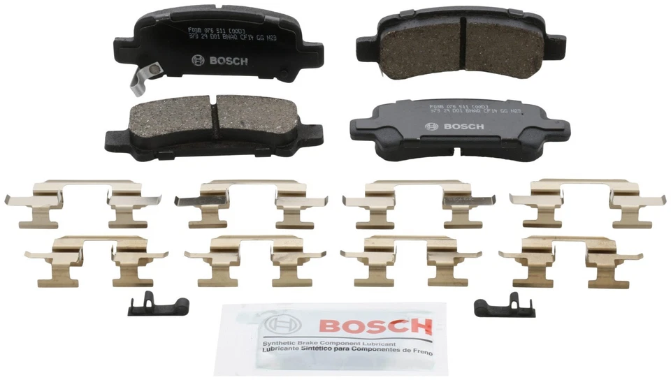Pastillas de freno traseras de cerámica QuietCast Bosch 2000-2004 para Subaru Outback 2001 2002 Foto 3 de 4