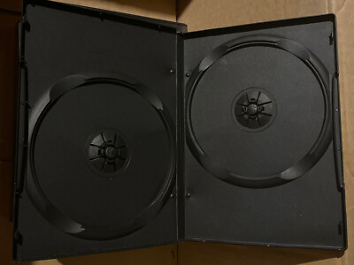 Disc Box Empty NEW Lot Of (43) 2-Disc Empty Black DVD Cases Lot Double-Disc Media ...