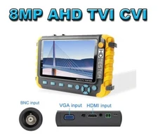 8MP/4K BNC HD CCTV Tester Monitor AHD CVI TVI HDMI VGA Input UTP Tester 12V