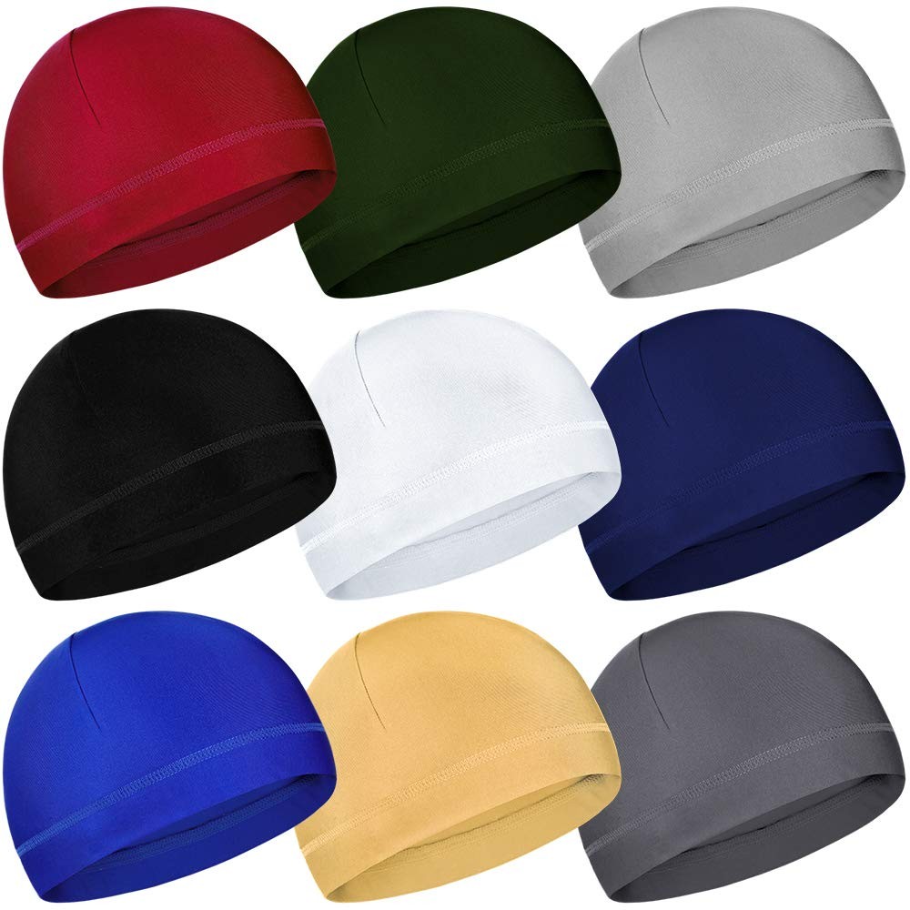 Royal Queen 9-Piece Cooling Helmet Liner Set for Cycling Sweat Wicking Skull Cap