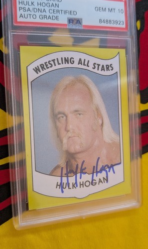Hulk Hogan Signed/Auto  PSA/DNA Auto 10 Card WWE WWF WCW 