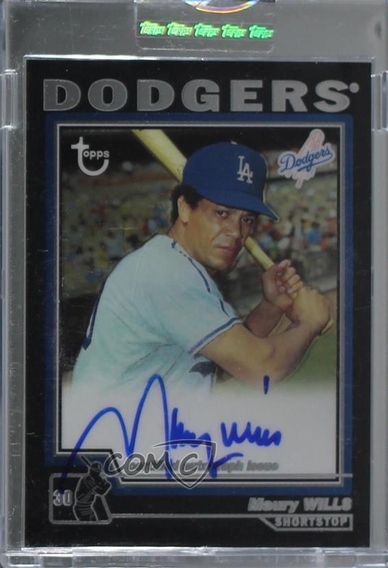 2004 Topps Retired Signature Edition Maury Wills #TA-MW Auto km4