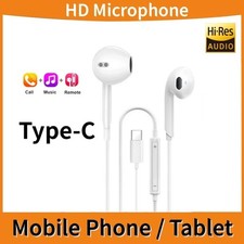 Headphones Earphones USB-C Type C For iPhone 17 16 15 Pro Max Plus iPad Pro