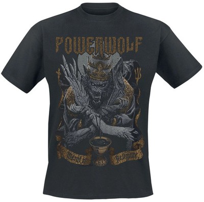 Powerwolf T-Shirt Herren Wolf vs Angel schwarz Band-Merch, Bands