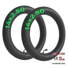 2-Pcs 14x2.50 Inner Tube 14 Inch Replacement Tube 14x2.5 Tube  Bent Valve