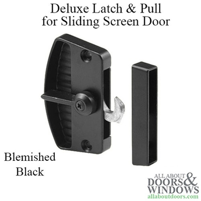 #ad Deluxe Latch amp; Pull for Sliding Screen Door in Black BLEMISHED $3.99