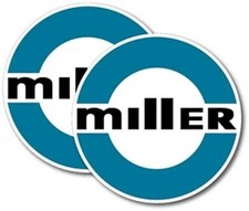 2x Miller Welder 1980 Decal Sticker